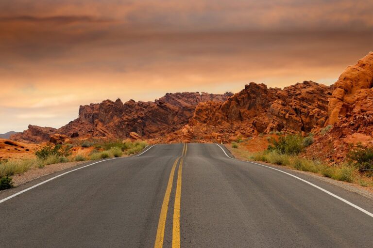 road, sandstone, sunset-1303617.jpg